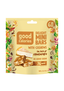 Mini riešutų batonėliai GOOD CALORIES sūrio pyrago skonio, 102 g