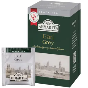 Arbata AHMAD EARL GREY, 20 arbatos pakelių folijos vokeliuose