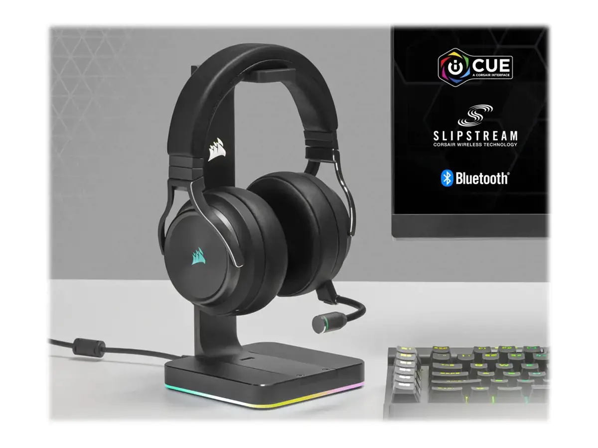 "CORSAIR Gaming Virtuoso RGB Wireless XT High-Fidelity Gaming Headset" žaidimų ausinės "Slate EU" versija