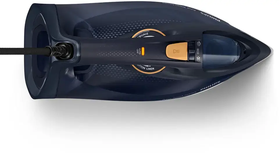 "Philips" 7000 serijos DST7060/20 HV garinis lygintuvas mėlyna/geltona, garinis lygintuvas, "SteamGlide Elite" padas, 2 m, 250 g/min, mėlyna, geltona, 55 g/min
