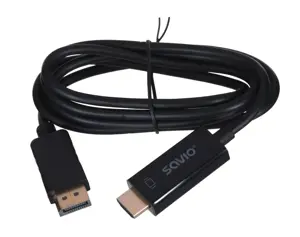 SAVIO kabelis CL-56 (DisplayPort M - HDMI A tipo; 1,5 m; juoda spalva)