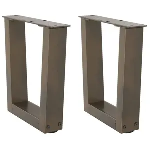 Kavos staliuko kojelės, V formos, 2 vnt., natūralus plienas, 30x(30-31,3) cm, plienas