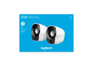 "Logitech" stereofoniniai garsiakalbiai Z120, 2.0 kanalų, laidiniai, 1,2 W, balti