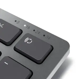 DELL KM7321W, pilno dydžio (100%), RF belaidis + "Bluetooth", QWERTY, pilka, titano spalvos, pelė pridedama