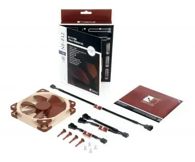Noctua NOC-NF-F12-PWM kompiuterio aušinimo sistema Kompiuterio korpuso ventiliatorius 12 cm smėlio spalvos, rudas 1 vnt.