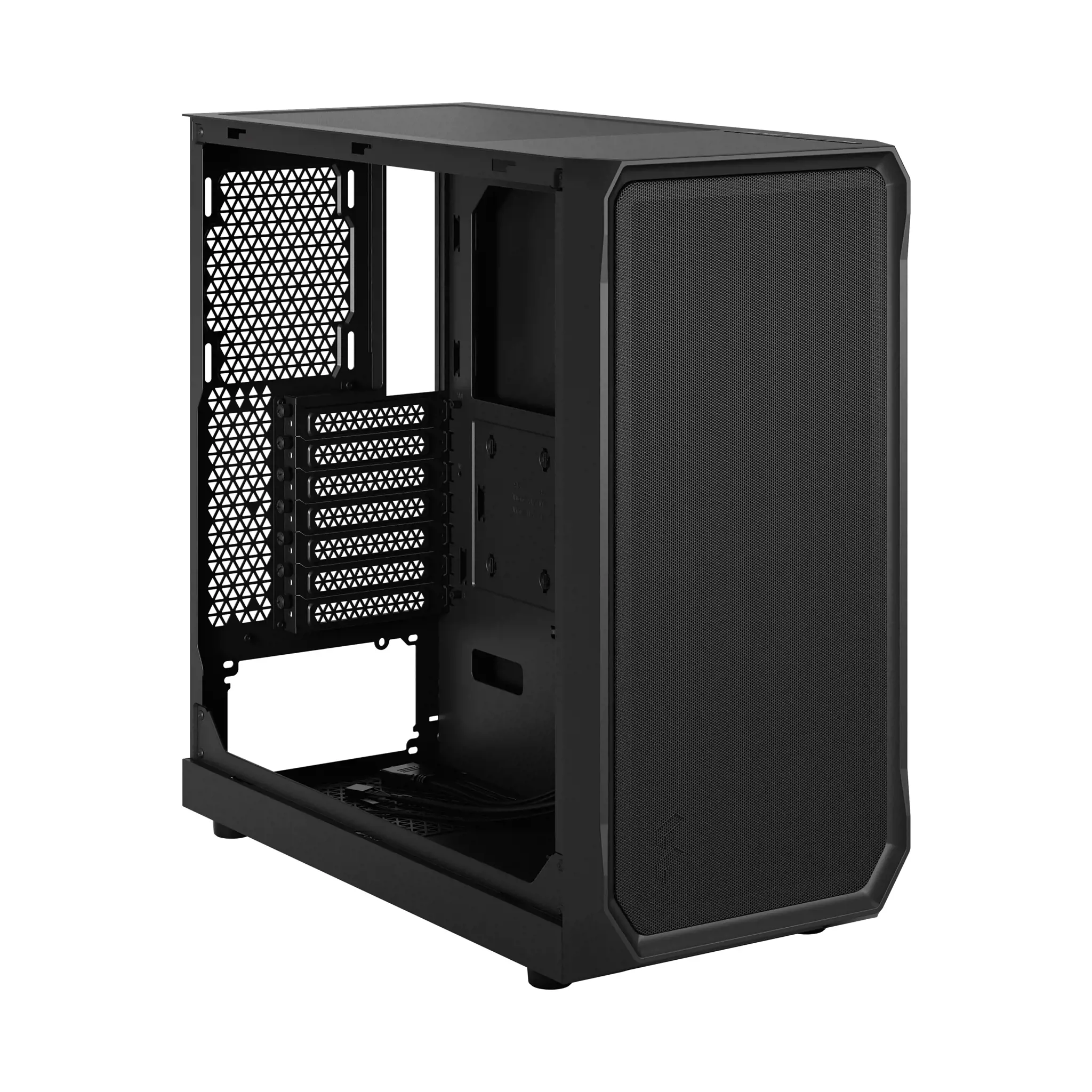Fractal Design Focus 2 Black TG Clear Tint, Midi Tower, Maitinimo šaltinis pridedamas Ne