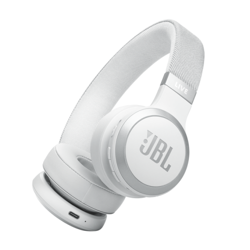 JBL belaidės ausinės "Live 670NC", baltos spalvos