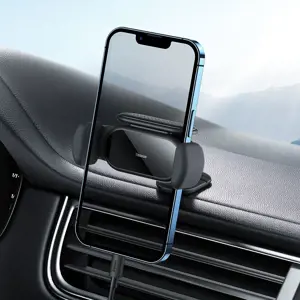 "Baseus" plieninis "Cannon Pro" saulės elektrinis automobilio telefono laikiklis (juodas)