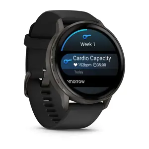 Garmin Venu 4 3.56 cm (1.4") AMOLED 45 mm Digital 454 x 454 pixels Touchscreen Black Wi-Fi GPS (satellite)
