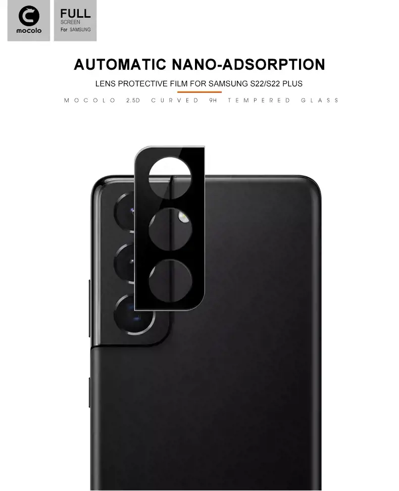 "Mocolo Silk Camera Lens Glass" stiklas - apsauginis stiklas "Samsung Galaxy S22 / S22+" kameros objektyvui