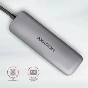 Daugiaportis USB 3.2 Gen 1 šakotuvas. HDMI, kortelių skaitytuvas ir "Power Delivery". 20 cm ilgio USB-C kabelis.