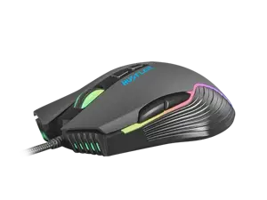 "NATEC Fury" žaidimų pelė "Hustler" 6400DPI optinė su programine įranga ir RGB apšvietimu