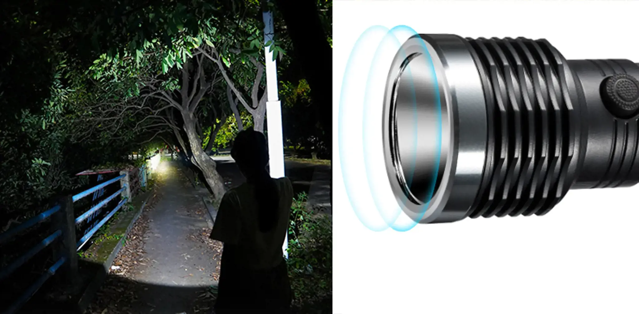 Platininis žibintuvėlis 3W 1200mAh, pilkos spalvos (45772)