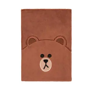 Line Friends - Plush Notebook A5 (brown)