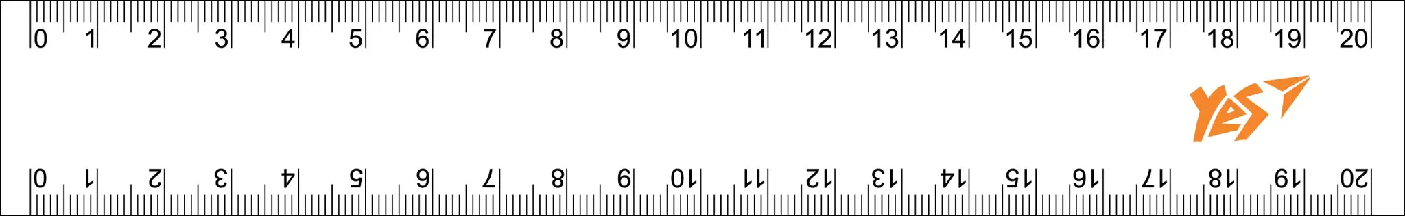 Liniuotė YES 20 cm transparent