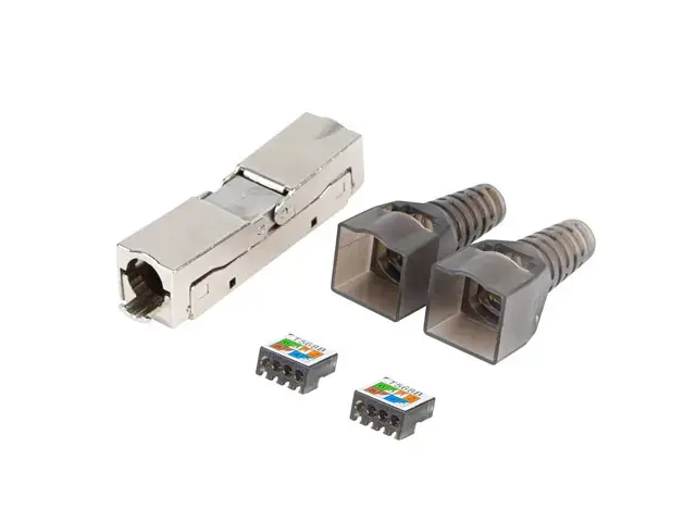 LANBERG 2x RJ-45 FTP kat. 6A kištukas 8P8C adapteris be įrankių