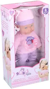 Mano kūdikis ir aš - interaktyvi kūdikio lėlė 41 cm (rožinė ir violetinė)