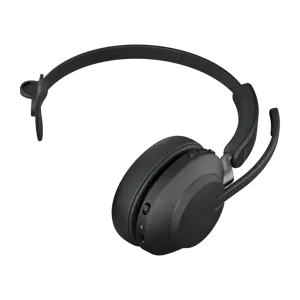 "Jabra Evolve2 65 USB-A UC Mono" su įkrovimo stoveliu - juoda, belaidis ryšys, biuras / skambučių centras, 20-20000 Hz, 99,2 g, ausinės, juoda