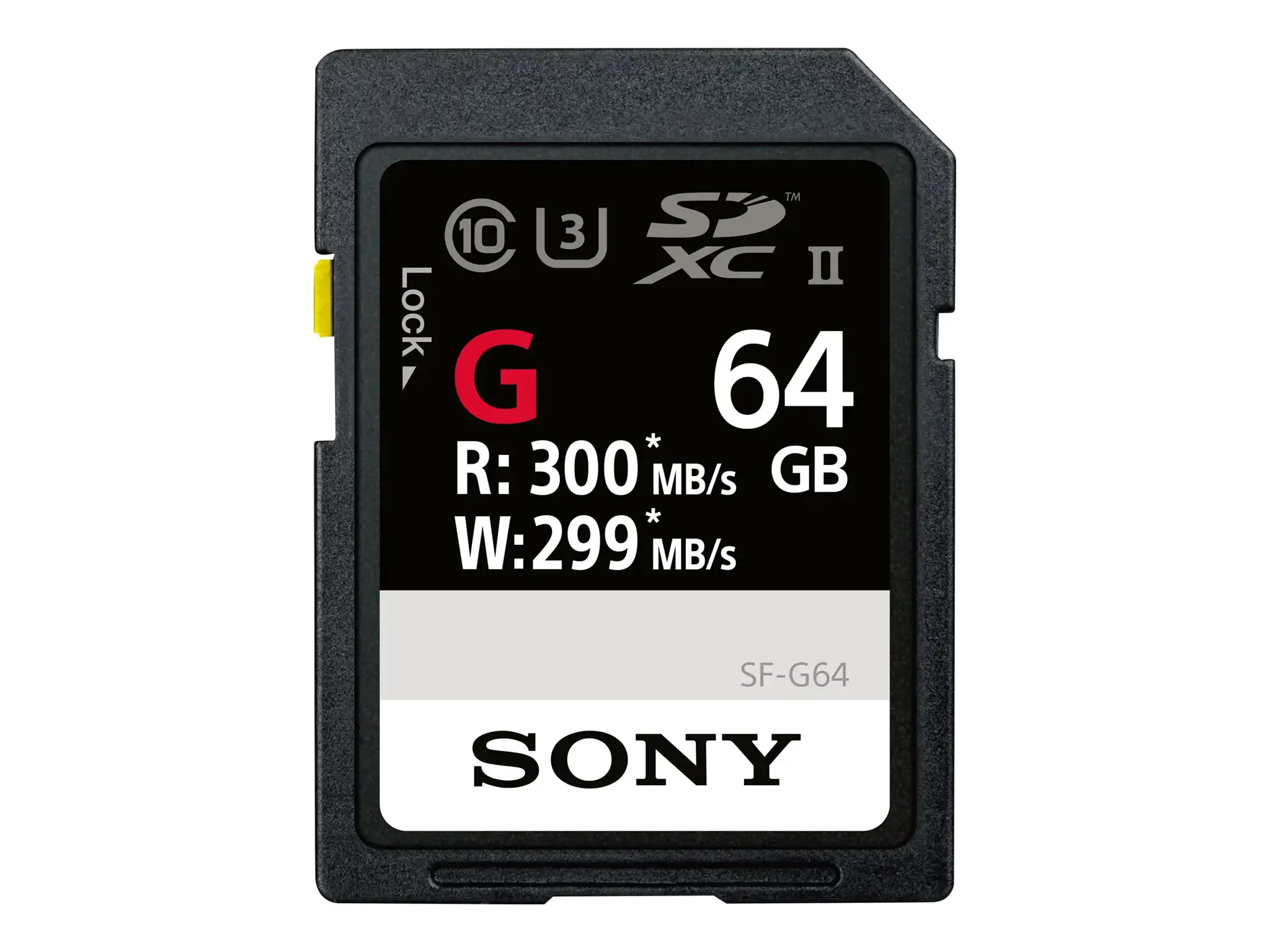 "Sony" SF-G64T/T1, 64 GB, SDXC, 10 klasė, UHS-II, 300 MB/s, 299 MB/s