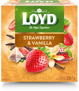 Vaisinė arbata LOYD, braškių ir vanilės skonio, 20 x 2g