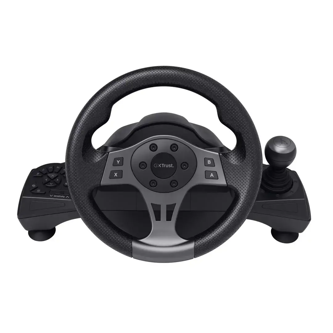 Trust GXT 289 Movi Black USB Steering wheel + Pedals Nintendo Switch, PlayStation 4, Xbox One S, Xbox One X, Xbox Series S, Xbox Series X