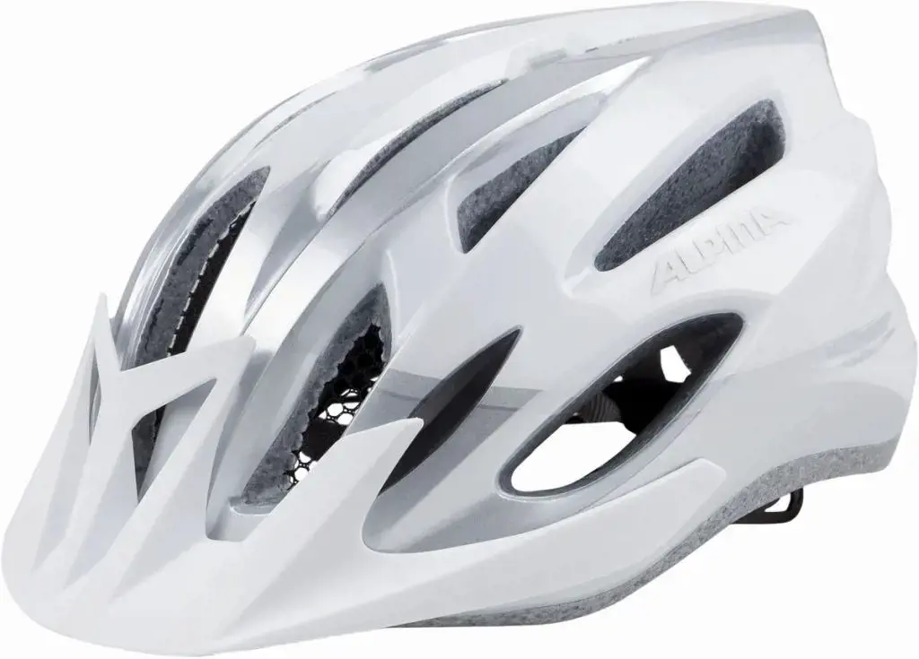 Dviračių šalmas Alpina MTB17 baltos ir sidabrinės spalvos, 54-58 cm