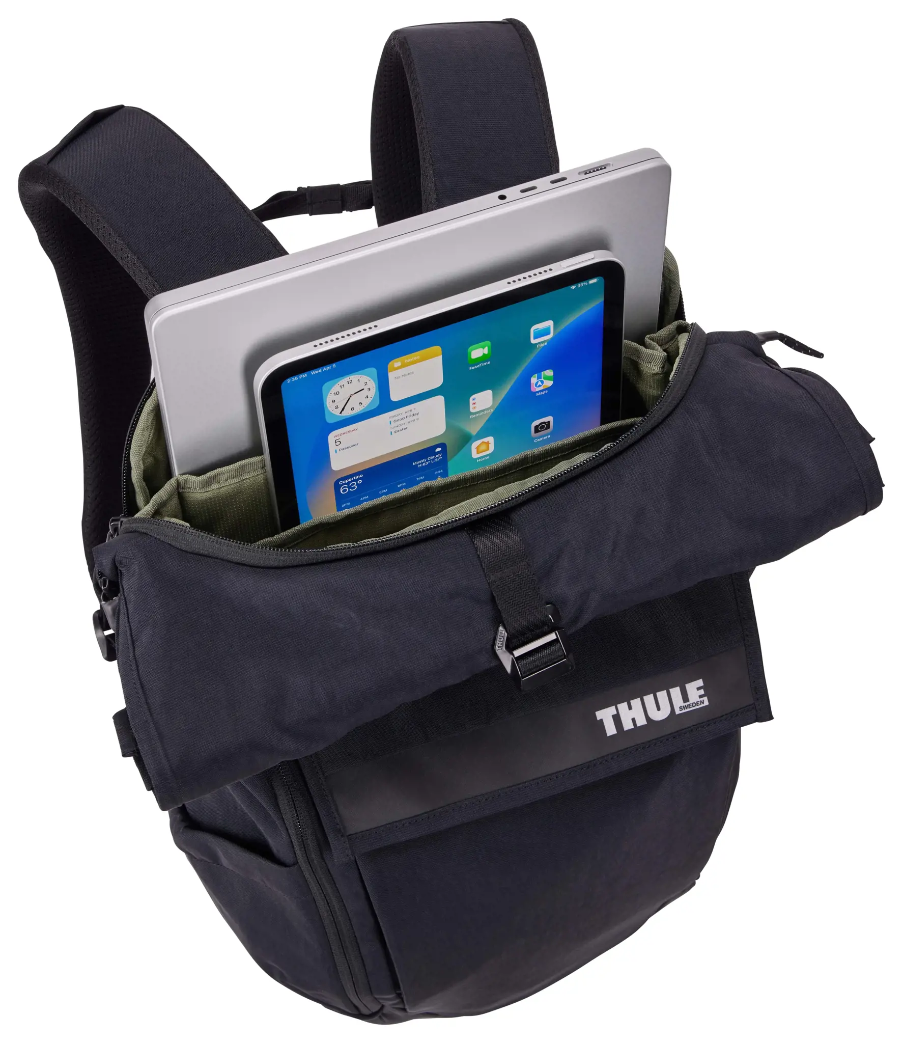 Thule Paramount PARABP3116 Black, Urban, Unisex, 40.6 cm (16"), Notebook compartment, Nylon, Polyester