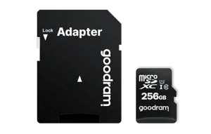 "Goodram M1AA", 256 GB, "MicroSDXC", 10 klasė, UHS-I, 100 MB/s, 10 MB/s