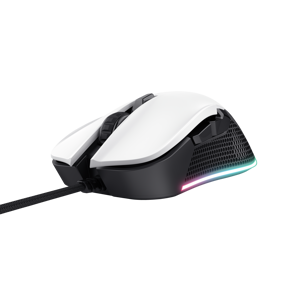 Trust GXT 922 Ybar, Right-hand, Optical, USB Type-A, 7200 DPI, Black, White