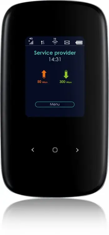 Zyxel LTE2566-M634, "Wi-Fi 5" (802.11ac), dviejų dažnių (2,4 GHz / 5 GHz), 3G, 4G, juodas, nešiojamasis maršrutizatorius