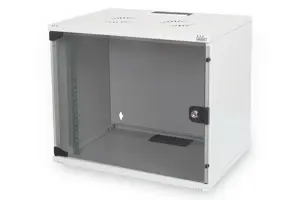 DIGITUS sieninė spintelė 19 colių 7HE RAL 7035 pilka nemontuota H360mm x B520mm x T400mm be dėklo s…