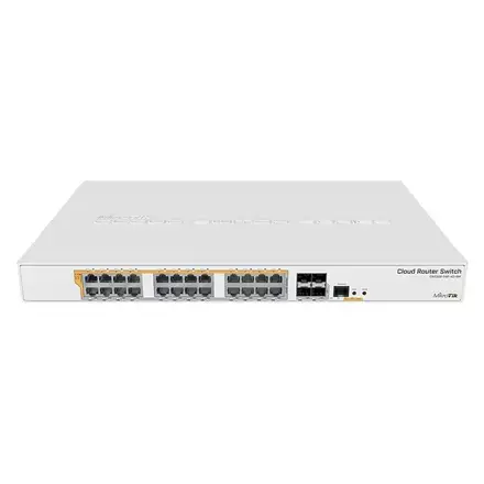 MIKROTIK CRS328-24P-4S+RM PoE komutatorius 24x RJ45 1000Mb/s 4x SFP+ Dual Boot PoE biudžetas 500W