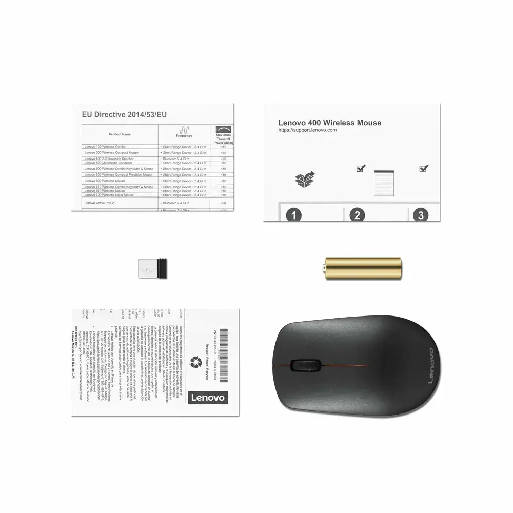"Lenovo" GY50R91293, dvipusis, optinis, RF belaidis, 1200 DPI, juodas