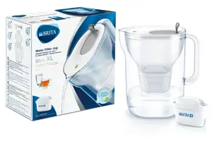 Vandens filtras-ąsotis BRITA Style XL 3.6L pilkas su vandens vandens filtru MAXTRA+ 1 vnt.