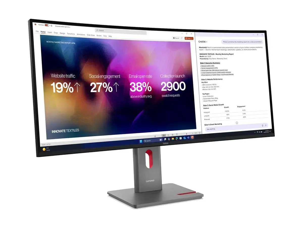 Lenovo ThinkVision P40WD-40 39.7 5120x2160/21:9/400 nits/DP/HDMI/3Y Warranty | Lenovo