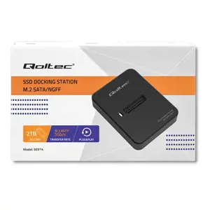 QOLTEC 50314 Prisijungimo stotelė SSD M.2 SATA NGFF USB 3.1