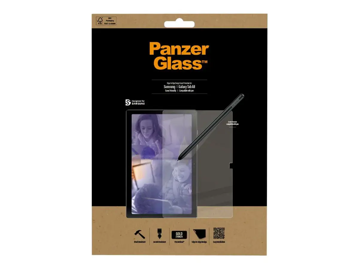 PanzerGlass ™ Samsung Galaxy T A8 | Ekrano apsauga Stiklas, Skaidri ekrano apsauga, grūdintas stiklas, polietileno tereftalatas (PET), 45 g, 1 vnt.