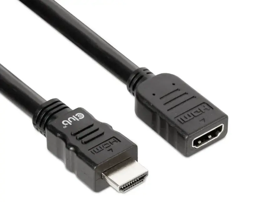 CLUB3D High Speed HDMI™ Extension Cable 4K60Hz M/F 5m/16.4ft 26 AWG, 5 m, HDMI Type A (Standard), HDMI Type A (Standard), 3D, 18 Gbit/s, Black