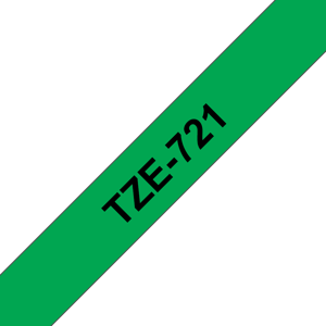 Brother TZE721, TZ, žalias, 8 m, 9 mm