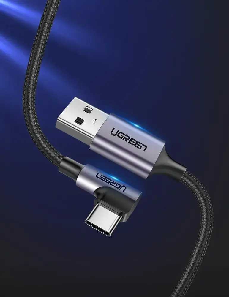 Ugreen 50942, 2 m, USB A, USB C, USB 2.0, juoda