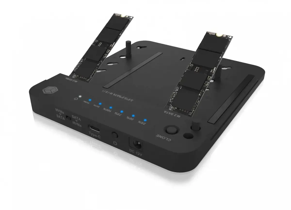 ICY BOX IB-2915MSCL-C31 M.2 NVMe and SATA 2,5/3