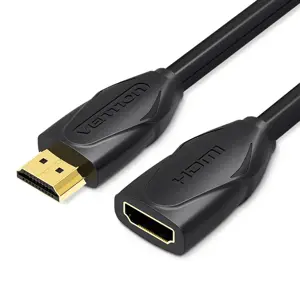 "Vention" HDMI prailginimo kabelis 2M juodas, 2 m, HDMI A tipo (standartinis), HDMI A tipo (standar…