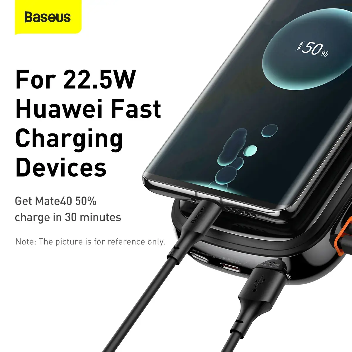 Maitinimo baterija "Baseus Qpow PRO" su laidu, 20000 mAh, 20 W (juoda)