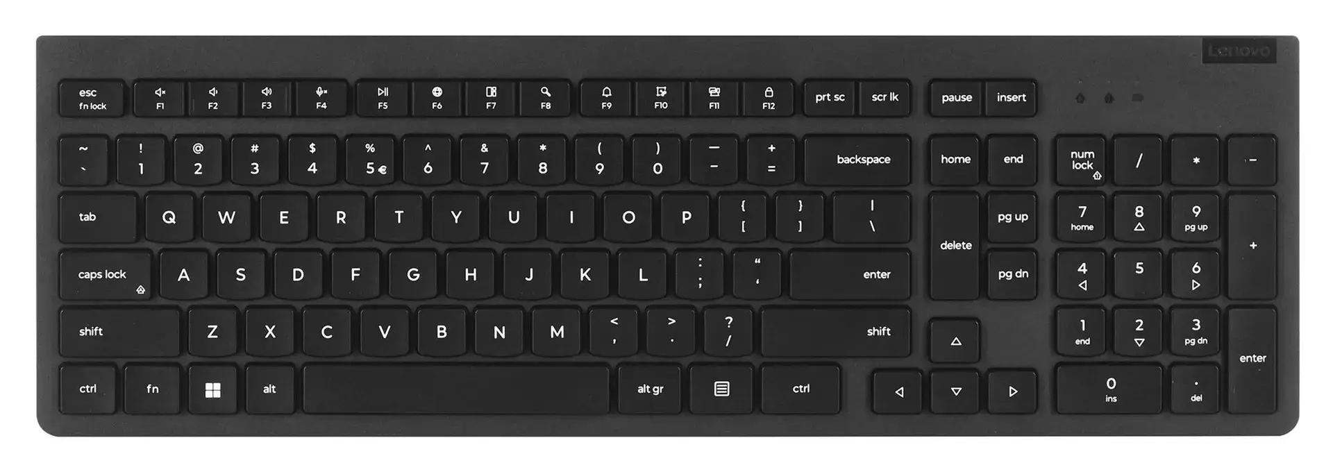Lenovo 4X31N50746, Full-size (100%), Wireless, RF Wireless, QWERTY, Black, Mouse included