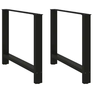 Valgomojo stalo kojos, juodos, 2 vnt., 100 x (72-73) cm, plienas
