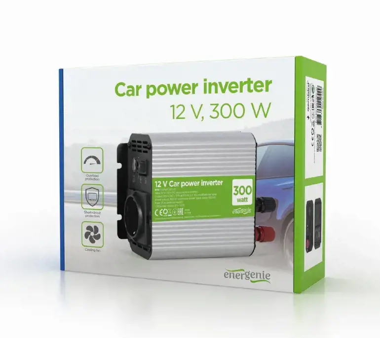 GEMBIRD EG-PWC300-01 12 V automobilinis elektros energijos keitiklis 300 W