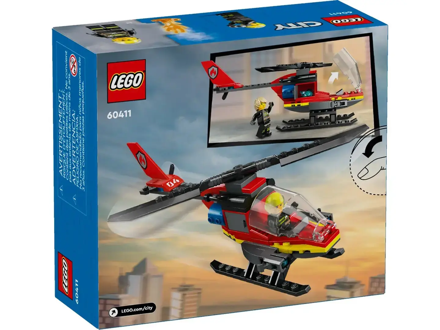 LEGO CITY 60411 FIRE RESCUE HELICOPTER
