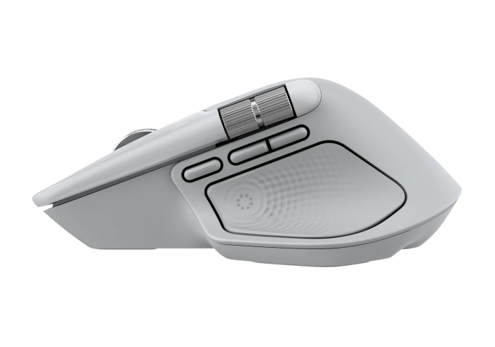 Logitech MX Master 4 for MAC Belaidė pelė RF Wireless + Bluetooth, 8000 DPI, White Silver