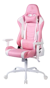 Žaidimų kėdė DELTACO GAMING PINK LINE PCH80, PU odos, geležinis rėmas, rožinė / GAM-096-P