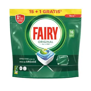 Indų plovimo pastilės Fairy Original 16 kapsulių